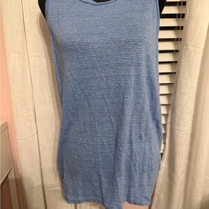 Vineyard Vines Blue White Striped Tank Top Women’s Size L Sleeveless Summer Top